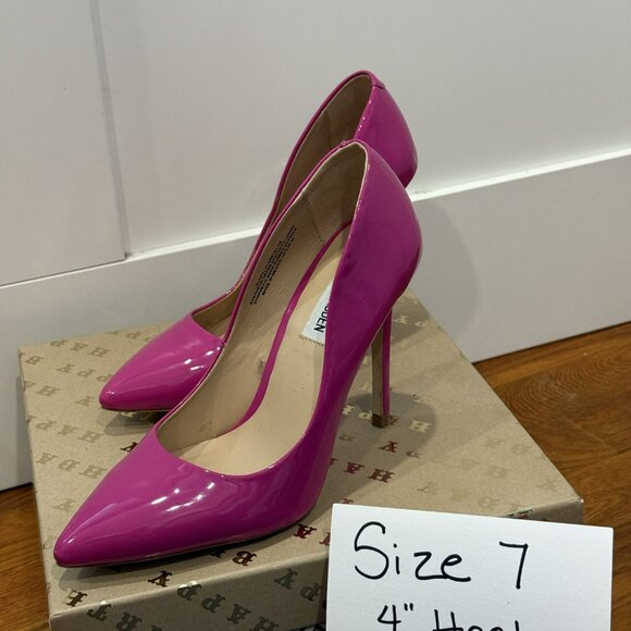 Hot Pink Steve Madden Daisie patent pointed-toe stiletto, size 7 - Picture 4 of 4